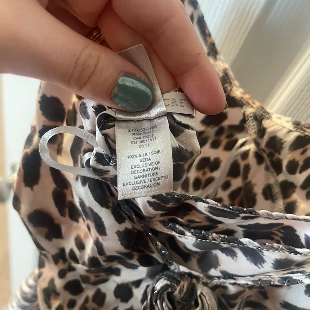 Victoria's Secret Leopard Print 100% Silk Slip Dress - Picture 3 of 3